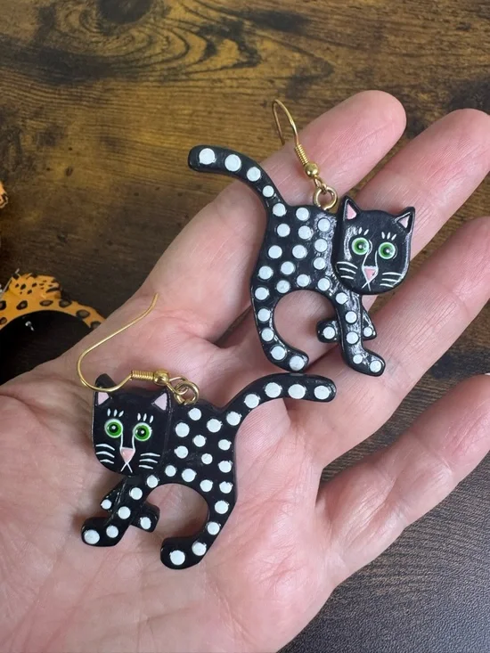 Cat & Leopard Funky Earring Bundle - Picture 8 of 11